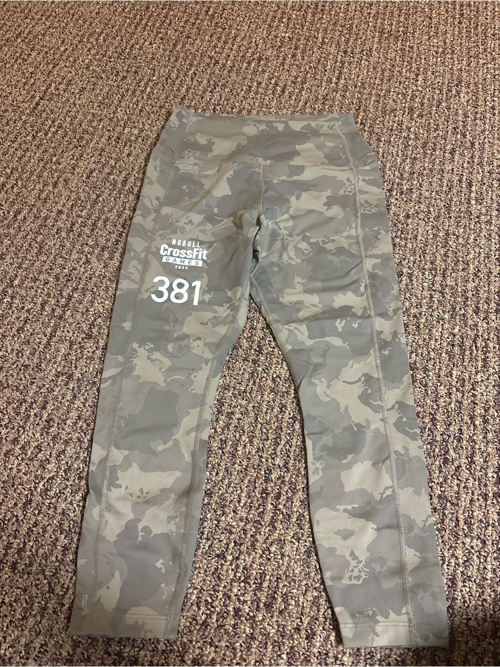 2022 CrossFit Games NoBull Camo Leggings in Olive
